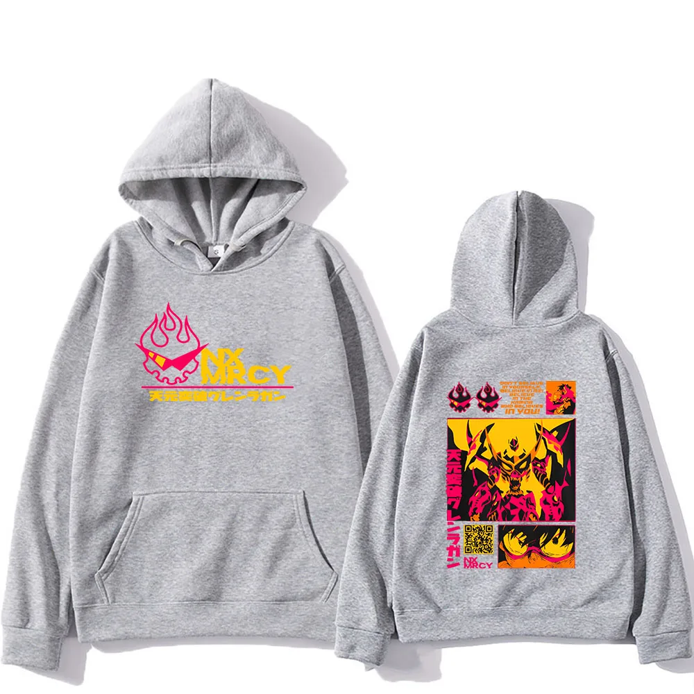 Tengen Toppa Gurren Lagann Hoodie Japanese Anime Double Sided Print Sweatshirt Boy Long Sleeve Hip Hop Streetwear Unisex Hoodies image 6