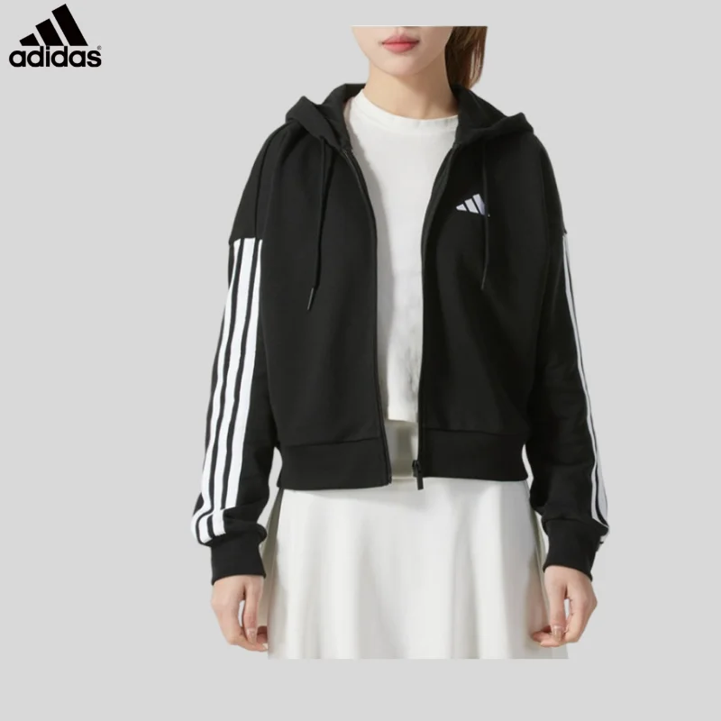 adidas Contrast Sleeve Woven Jacket Spring Urban Hip Hop Trend Casual Wind OuterwearJE0052 1PCS