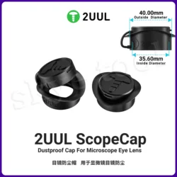 2UUL MS81 Dustproof Cap Microscope Eyepieces Dust Cover Protective Lens Cap 2pcs for Biological Stereo Industrial Microscopes