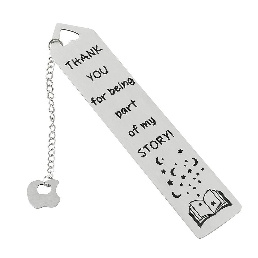 “Thank You for Being Part of My Story!” Stainless Steel Bookmark Readings Tool Stationery Festival Gift for Book Lovers Bookworm