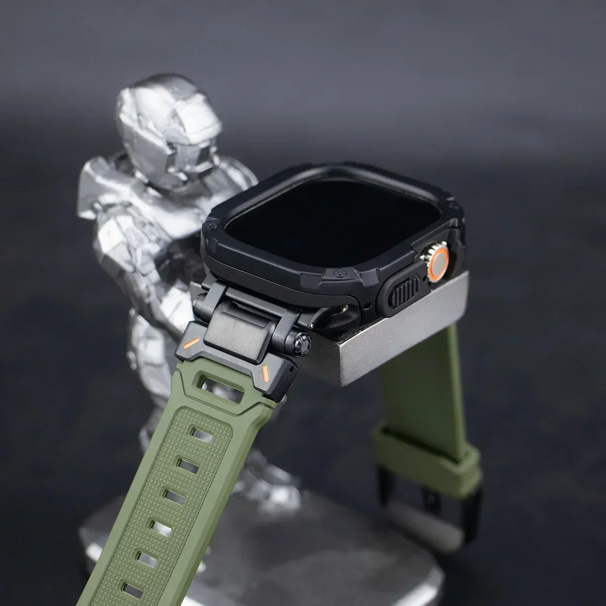 Strap+Case for Apple Watch Band Ultra 2 49mm 44mm 45mm TPU Protector Case Cover Silicone Bracelet for IWatch Series 9 8 7 6 5 4 image 2