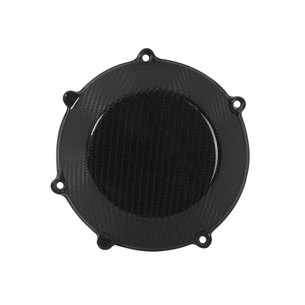 For Ducati (Air Cooled 4V Engine) Carbon Fiber Dry Clutch Cover Engine Case Cover Fairing Cowling