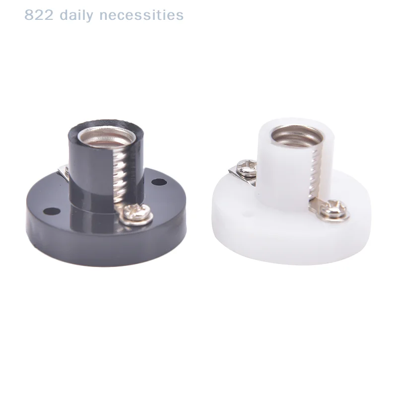 convenientE10 Screw Holder DIY Flat Lamp Bases Physics Electric Beads Testing Parts Black and white lamp holder accessories
