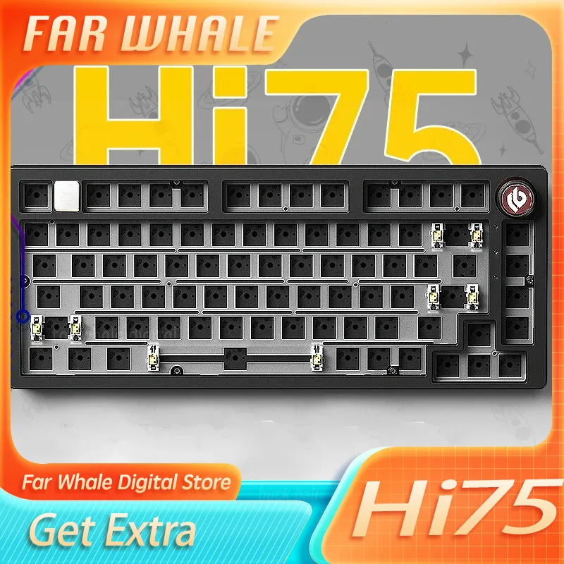 

LEOBOG Hi75 Aluminum Keyboard Kit 81 Keydous Wired Gaming Hot Swap Barebones Gasket RGB Backlit USB For Gamer Office Desktop