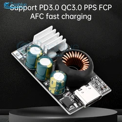 PD65W Fast Charging Module Type-C 10-30V Mobile Charge Board Car DIY Fast Charging Module Supports PD3.0 QC3.0 PPS FCP AFC