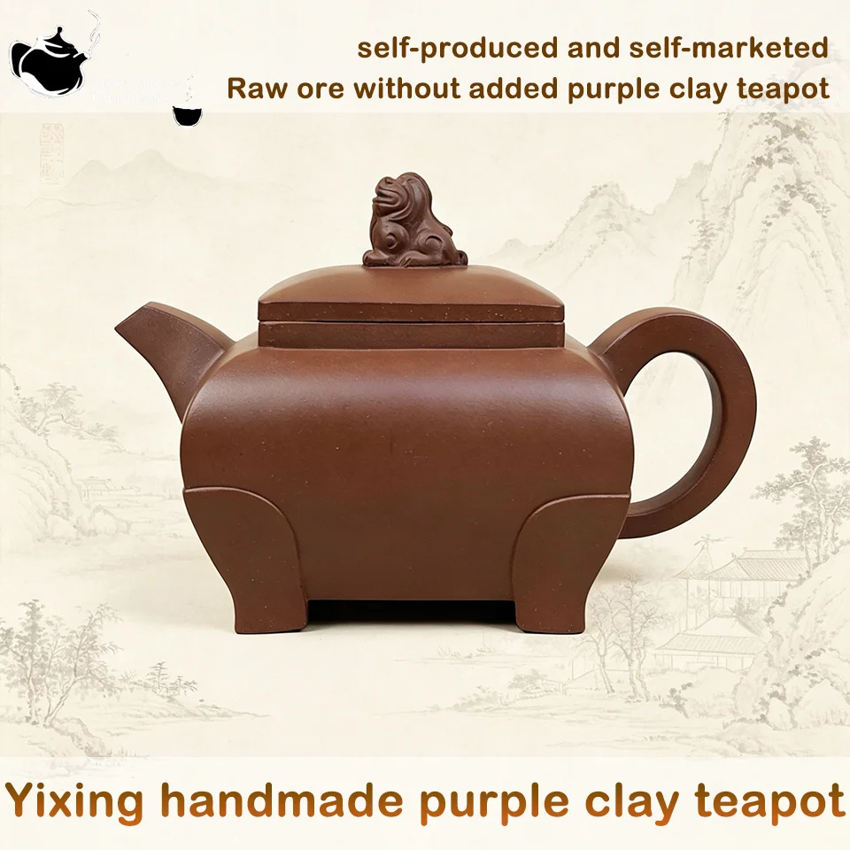 

Yixing Handmade Zisha Clay Chinese Traditional Yixing Purple Sand Tea Pot 300ml Purple Sand Tea Maker for Home, Office, Gift