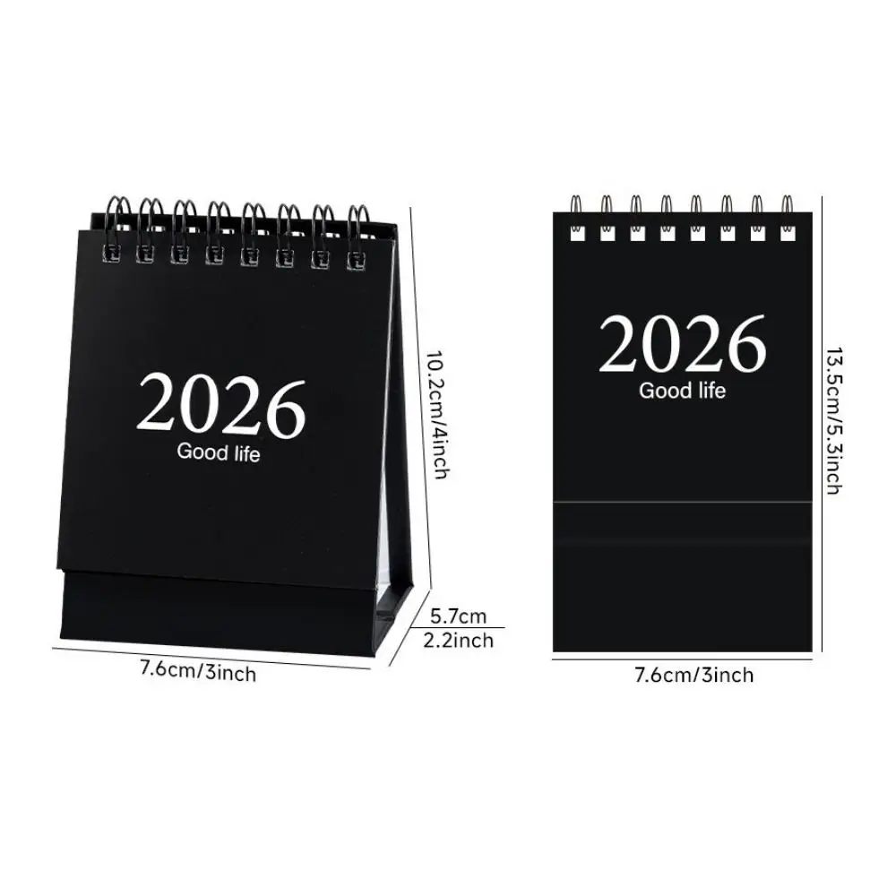 Simple Mini 2026 Calendar Morandi Portable Plan Book Pocket Calendars Desktop Ornament