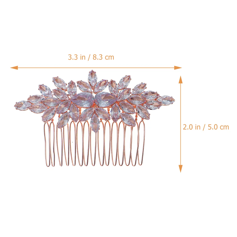 Zircon Hair Comb Crystal Bridal Side Rhinestone Wedding Bride Drop Shape Accessories for Brides