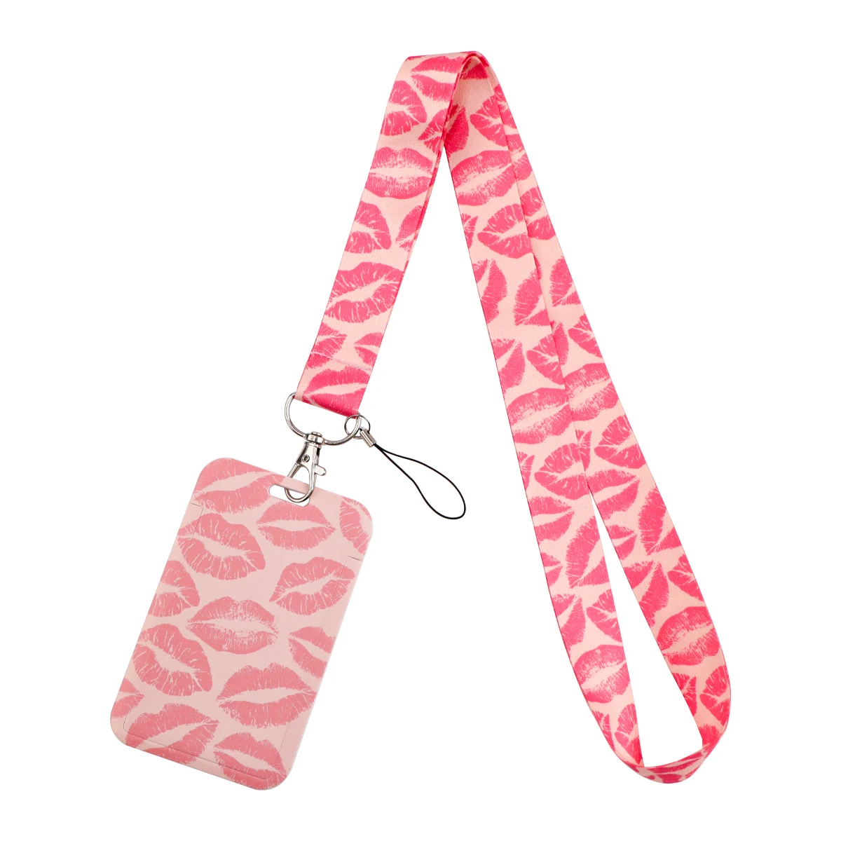 Creative Lip Print Pattern Credential Holder Lanyards for Key Neck Strap For Card Badge Gym Keychain Keyring Accessories Gifts