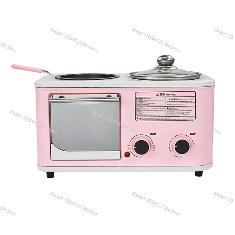 3 in 1 Toaster Toaster Sandwich Electric Baking Pan Electric Hot Pot Electric Steamer Multifunctional Breakfast Machine
