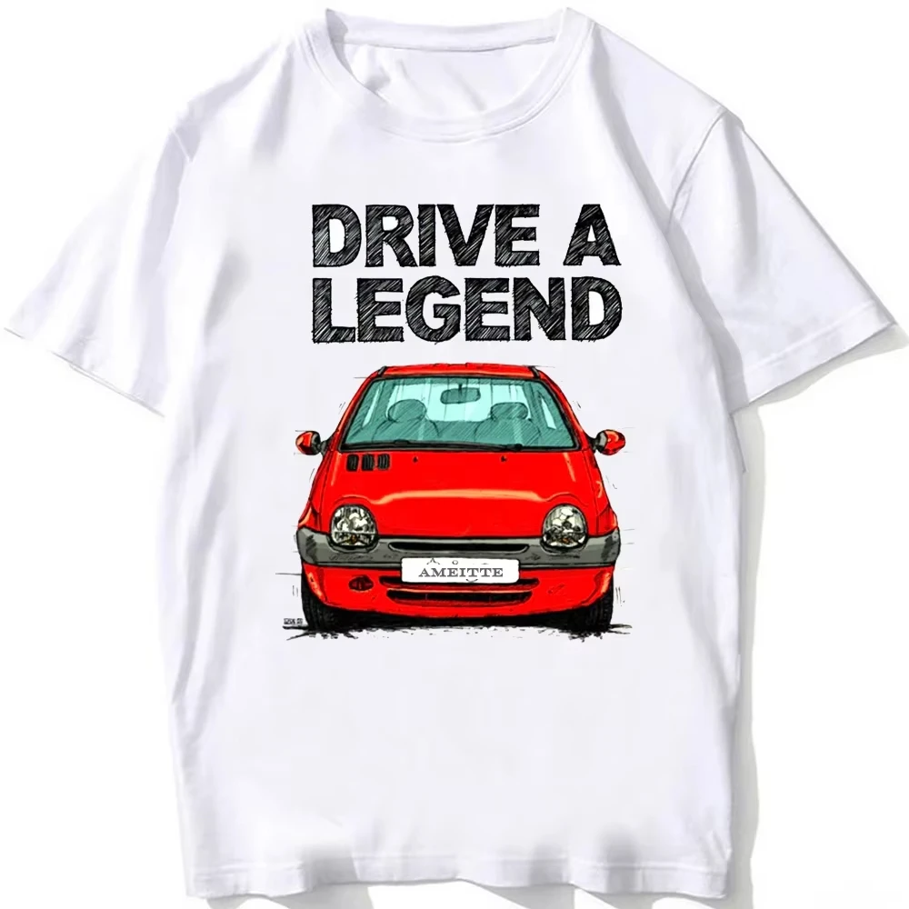 Drive The Legend France TWG 90s EVCar T-shirt Summer Short Sleeved Harajuku White Hip Hop Casual Women's Men T-shirt Tops