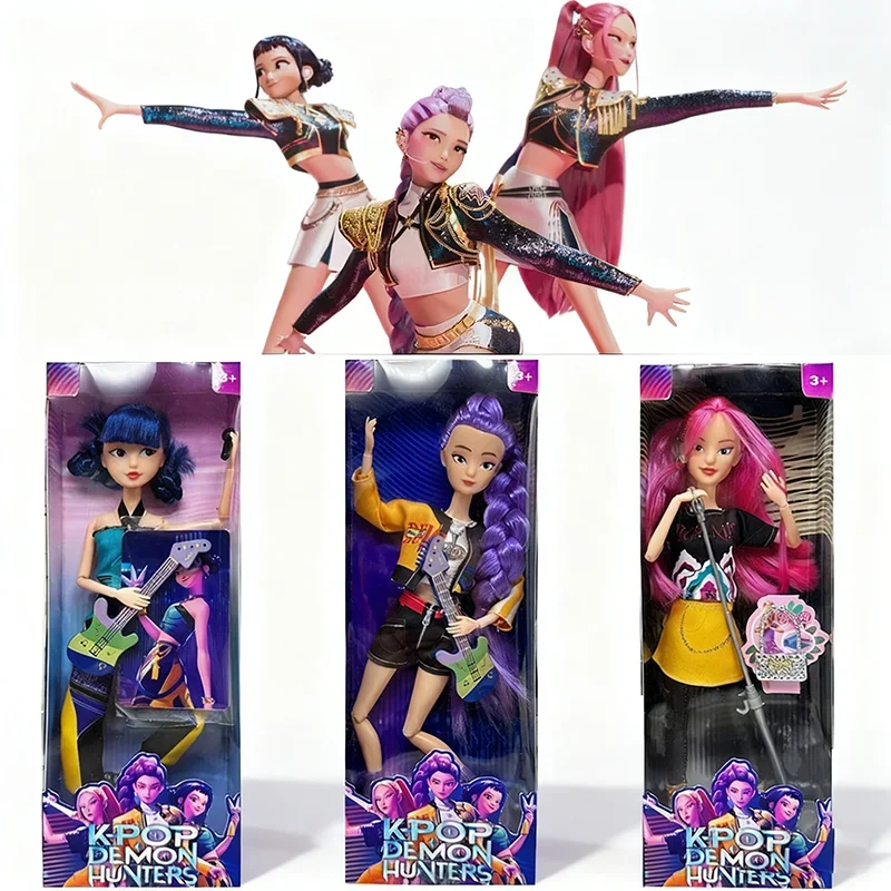 $%Doll Toys Kpop Demon Hunters Action Figure Toy Rumi Mira Zoey Beautiful Princess Baby Girl Dolls Plastic DIY Toy for Girls_@