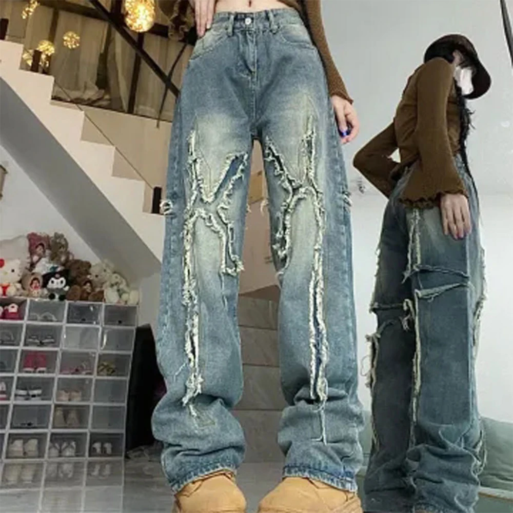 Women's Pants  Vintage Jeans Woman High Waist Straight Leg Jeans Korean Fashion Female Clothing Streetwear Newjeans Baggy