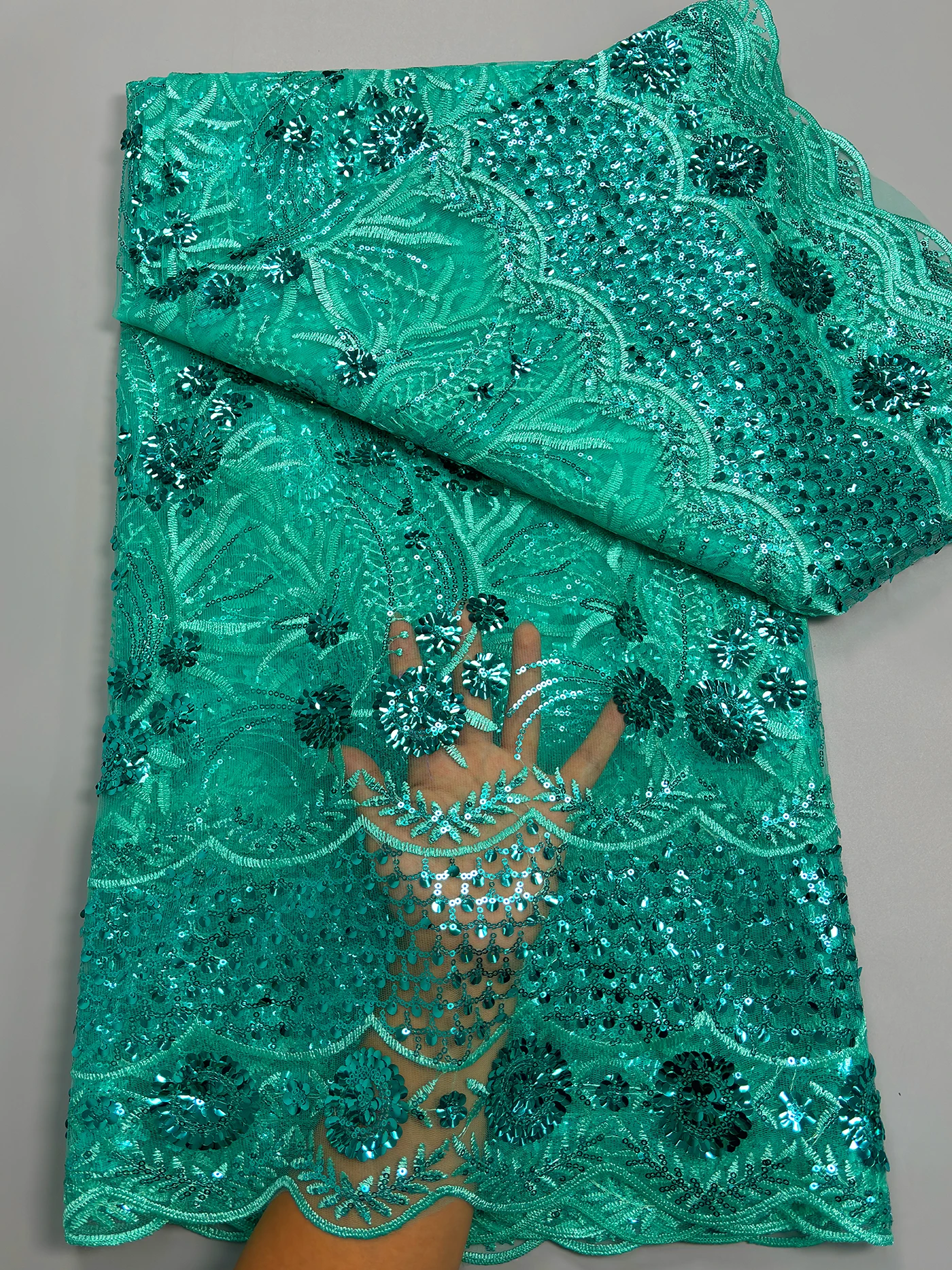 Neueste Mesh-Tüll-Spitze mit Pailletten, französischer Luxus-Brautkleid-Stoff, bestickte afrikanische Spitze 2026, hochwertiges Netzmaterial zum Nähen