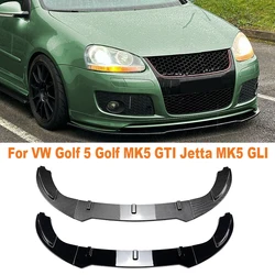 Car Front Bumper Lip Splitter Diffuser Body Kit Spoiler Bumper Guard Protector Parts For VW Golf 5 Golf MK5 GTI Jetta MK5 GLI