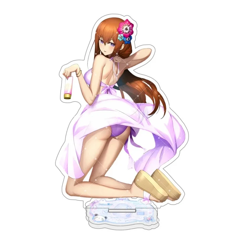 Steins Gate Anime Figures Makise Kurisu Acrylic Stands Shiina Mayuri Amane Suzuha Character Model Birthday key chain Gifts