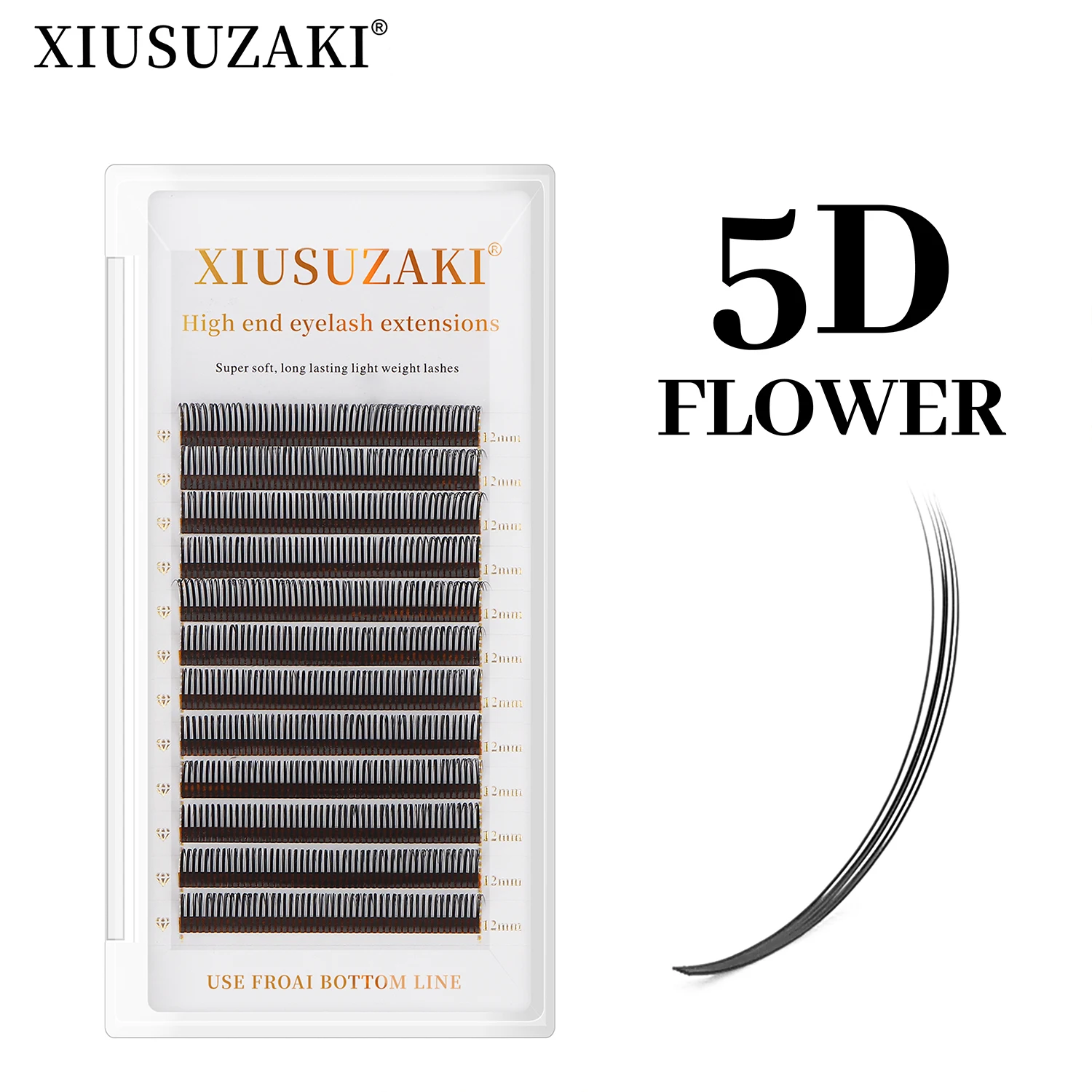 

XIUSUZAKI 5D цветок фея флора ресницы кластер классические индивидуальные ресницы для наращивания матовые черные профессиональные мягкие натуральные