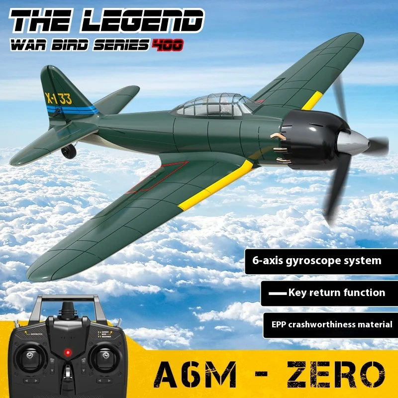 Orlando-Zero Fighter Aircraft Model com Flight Control, Novice, Epp Foam, RC Plane, 4 Canais, Toy Gift