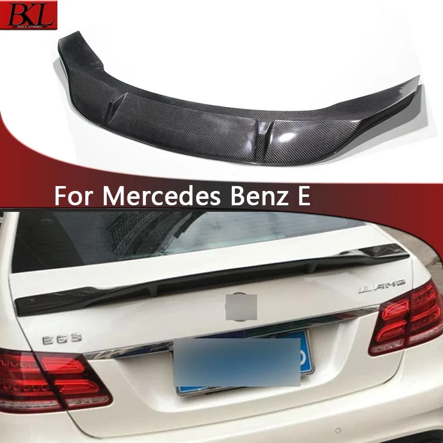 

For Mercedes Benz E Class W212 E200 E300 Carbon Fiber Spoiler Shunt Rear Tail fins Duckbill Car Wing Retrofit the rear wing