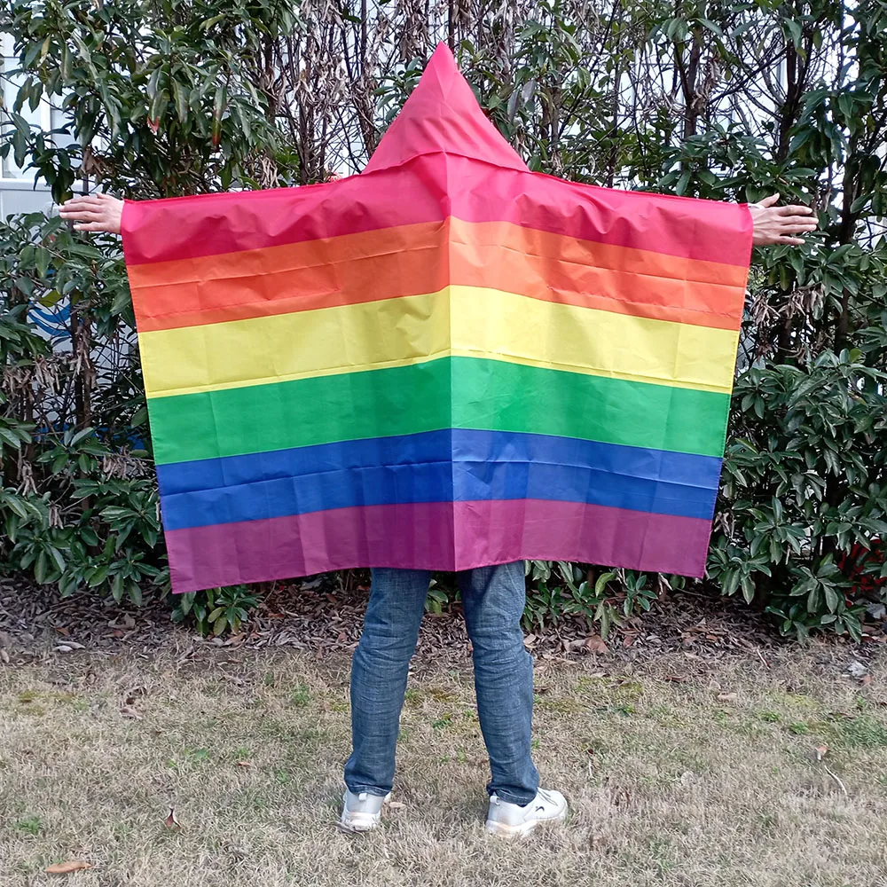 Aerxemrbrae الجسم كيب العلم فخر LGBT قوس قزح المتحولين جنسيا راية 3x5ft البوليستر للاحتفال الرياضي تأثيري