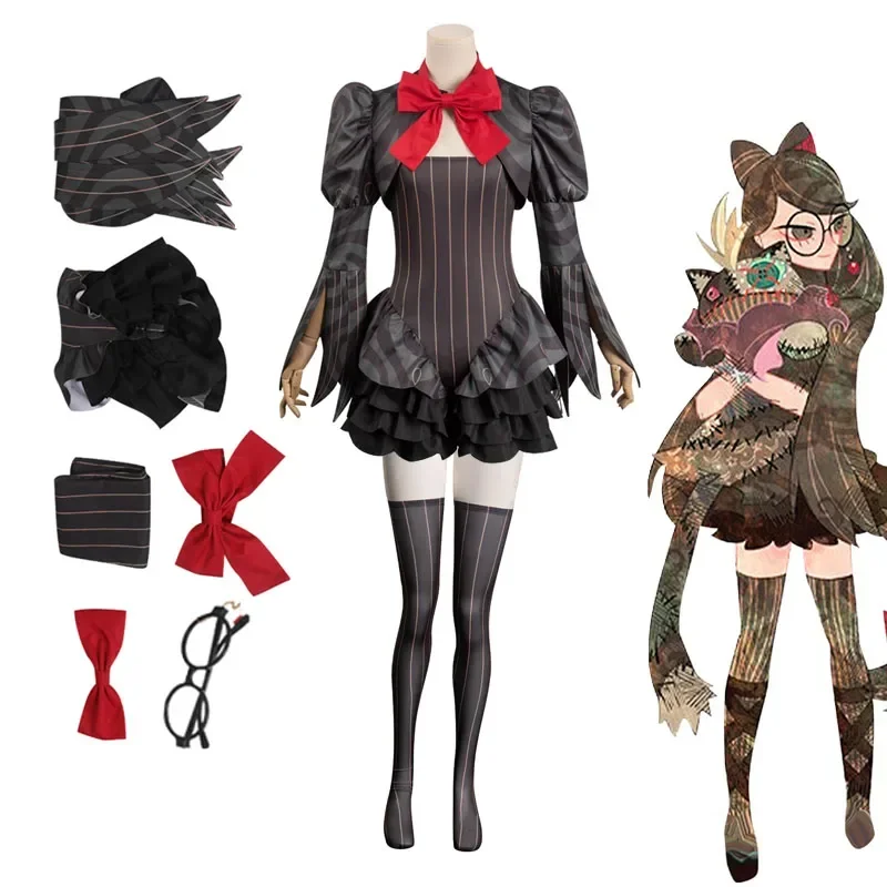 Bayonetta Origins Cereza Cosplay Per Le Ragazze Vestito Occhiali Accessori Costume Abiti Halloween Carnevale Festa Travestimento Vestito MN9