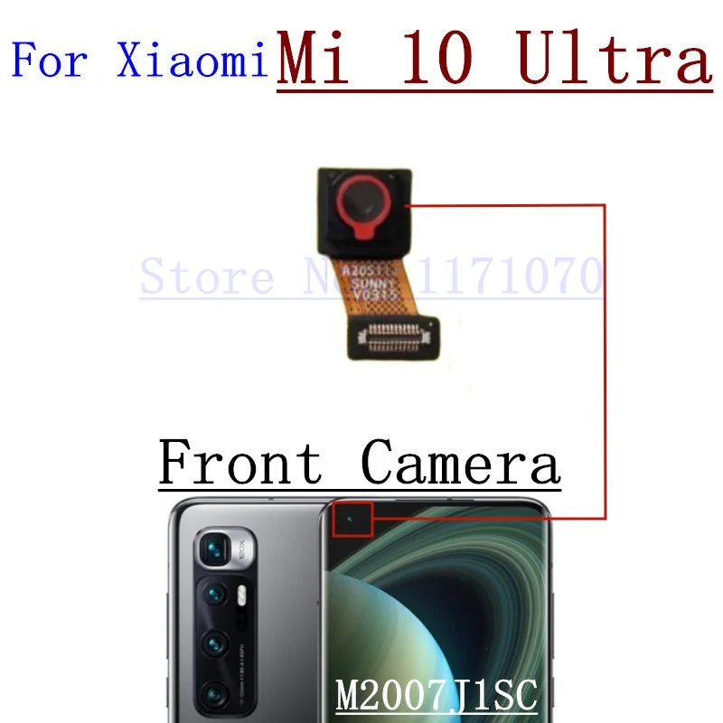 Back Main Front Camera For Xiaomi Mi 10 Pro Ultra 5G Backside Wide+Macro+Depth Module Replacement Repair Spare Parts