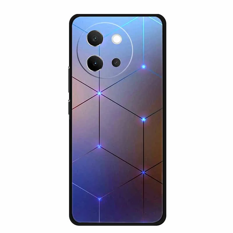 For Vivo V40 Lite Case Black Silicone Soft Back Cover Case For Vivo V40 Lite 5G Phone Case Cover V 40 V40lite 6.78\