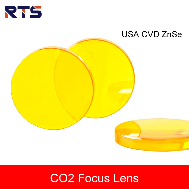 RTS  CO2 Focusing Lens USA CVD China PVD ZnSe Dia.15 18 19.05 FL38.1 50.8 63.5 for CO2 Laser Engraving Cutting Machine