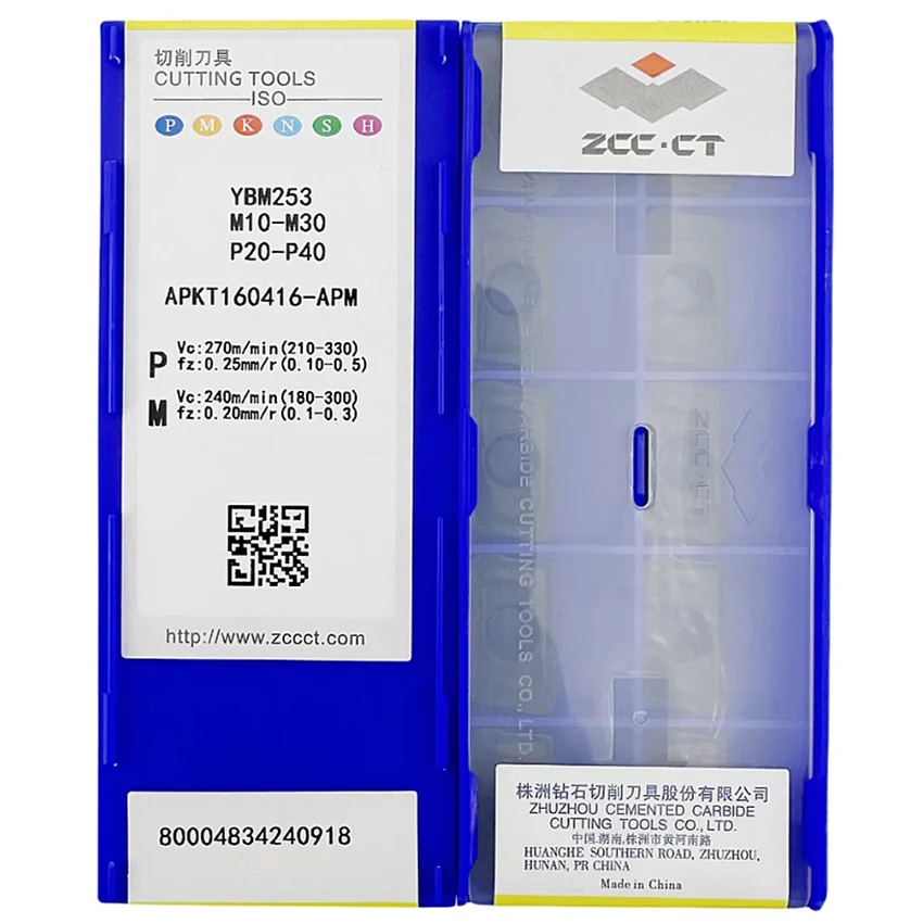 

APKT160416-APM YBM253 APKT160416-PM APKT160416 Лезвие с ЧПУ ZCC.CT Твердосплавные пластины с ЧПУ Фрезерные пластины Инструменты