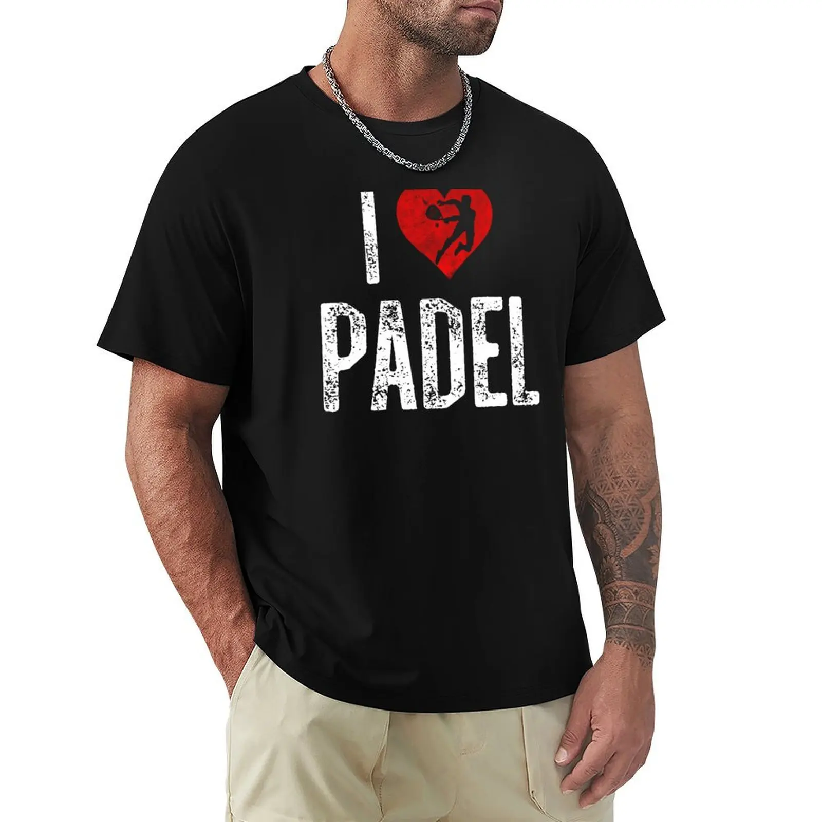 

I Love Padel Funny Paddle Tennis Player Gift for padel lovers T-Shirt luxury t-shirt Blouse plus size clothes tee shirts for men