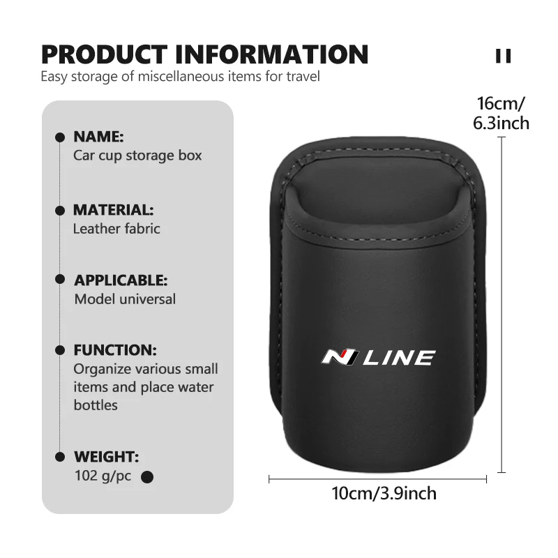 Car Seat Cup Holder Hang Drink Storage Box Accessorie For Hyundai N LINE i30 i20 Sonata Accent Tucson Elantra Azera view 6