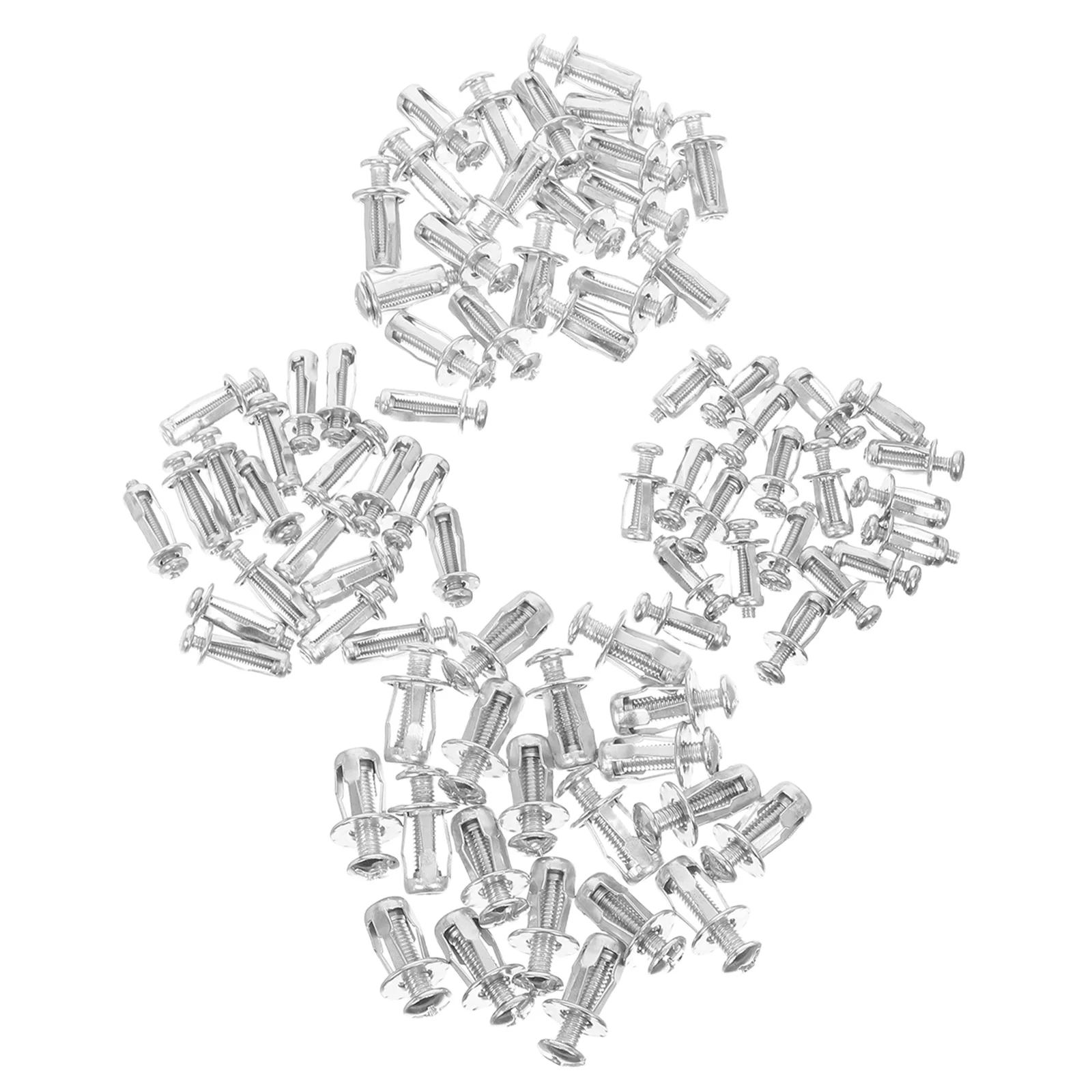 

80Pcs Expansion Screw Nuts Petal Shape M4x20 M4x25 M5x25 M6x25 Metal Anchor Bolts for Concrete Drywall Heavy Duty Wall Anchors