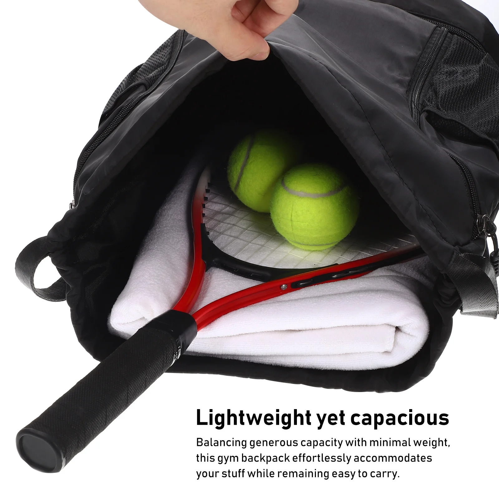 Gym Backpack Sports Bag Drawstring Pouch with Shoe Compartment Lightweight Versatile Fitness Bag for Training and Adventures
