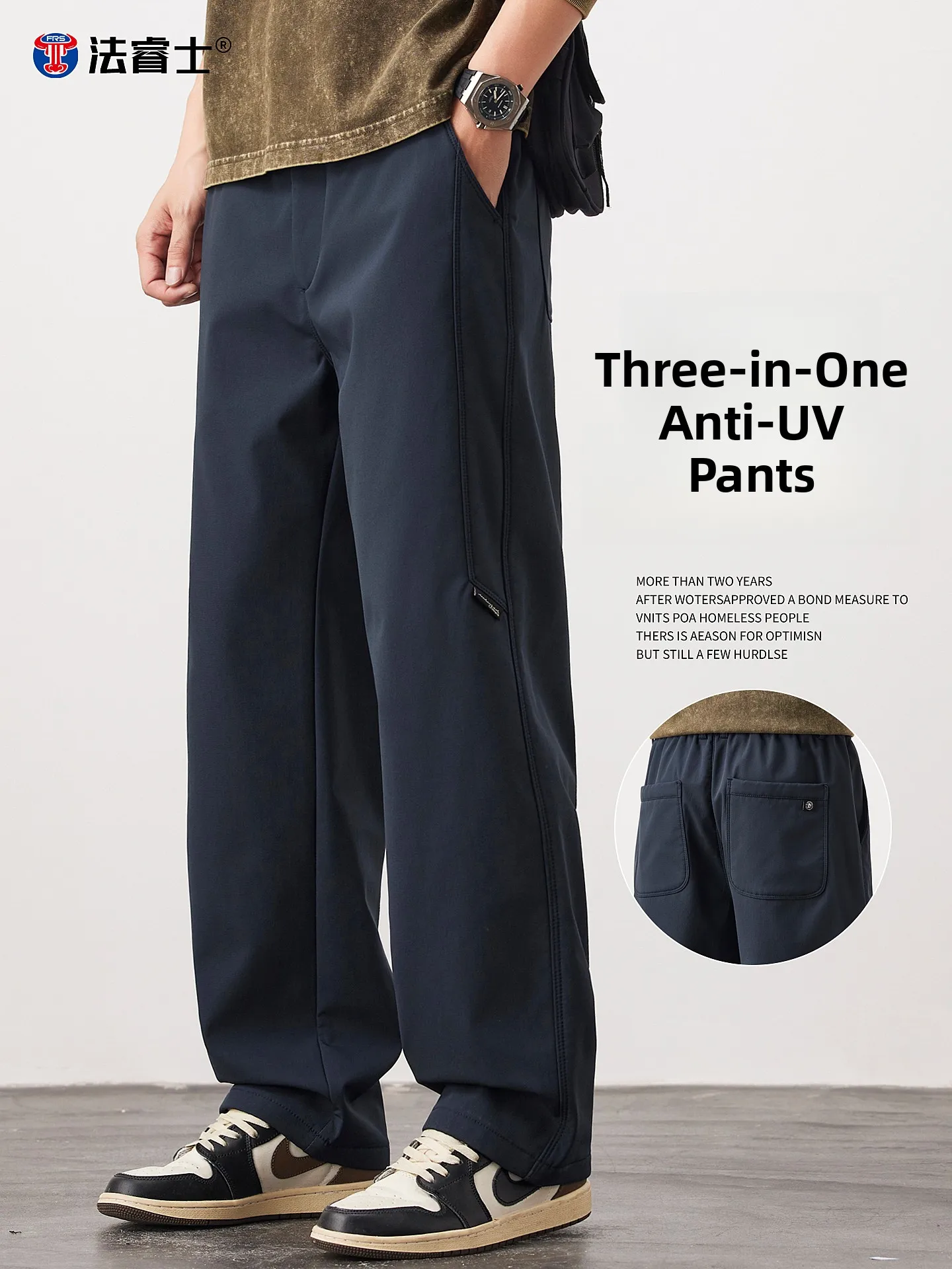 

Men's Casual Straight Leg ell Pants Spring Summer Loose Fit Outdoor Workwear Windproof Tee-Proof Soft ell Trousers