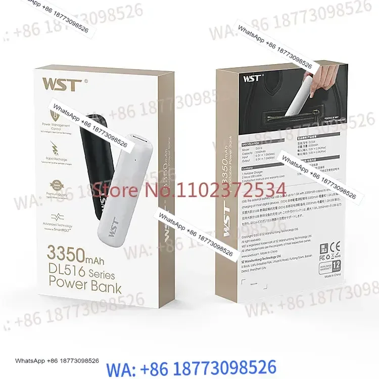 WST Mini Charger Mobile Power Supply Emergency Small Cylinder Single Section Mobile Power Supply Compact Pocket