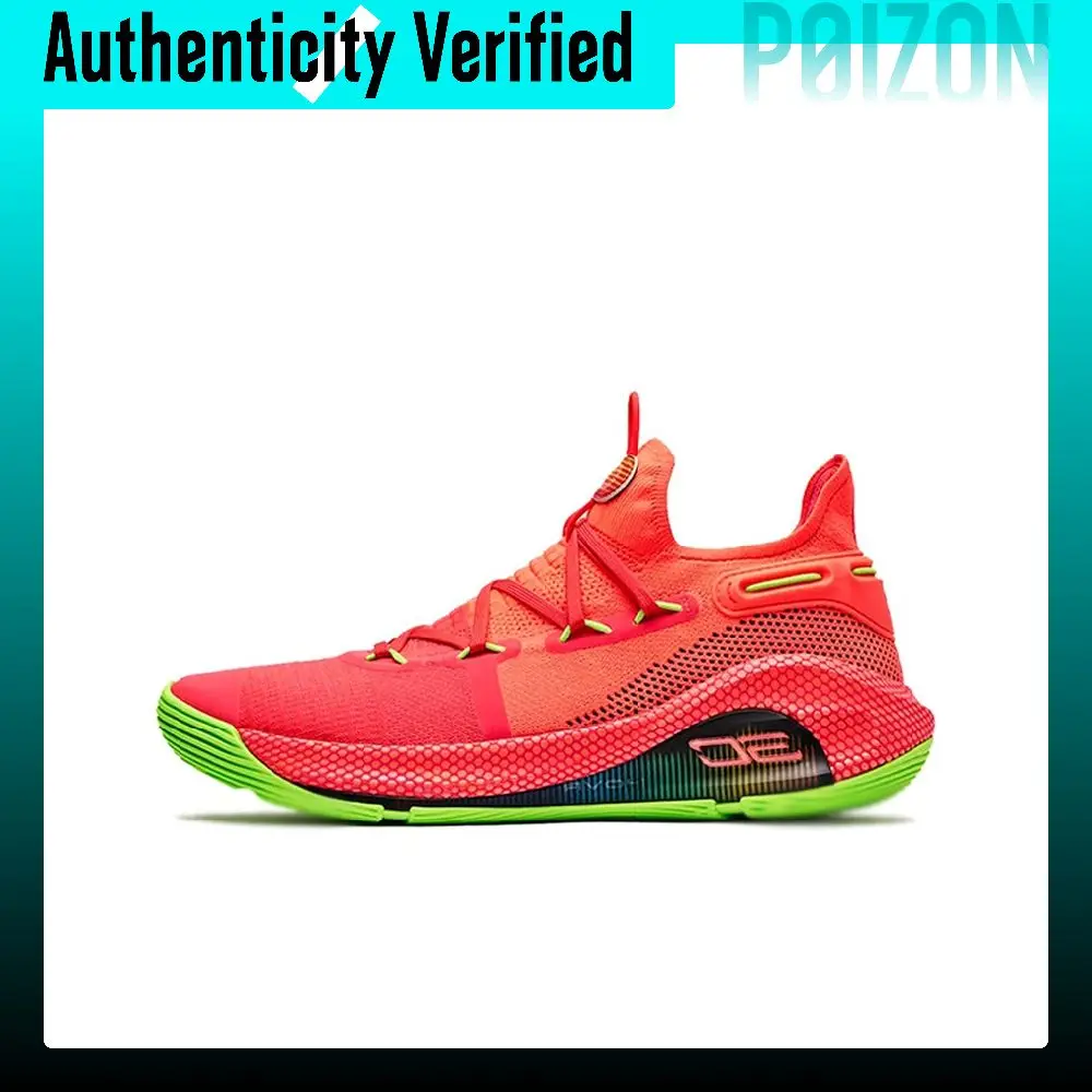 Under Armour Curry 6 Basketball Shoes Men's Mid Top Red 3020612-607