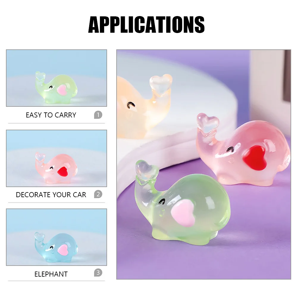 

21pcs Elephant Resin Mini Figurines Decor for Desktop Micro Landscape Decoration