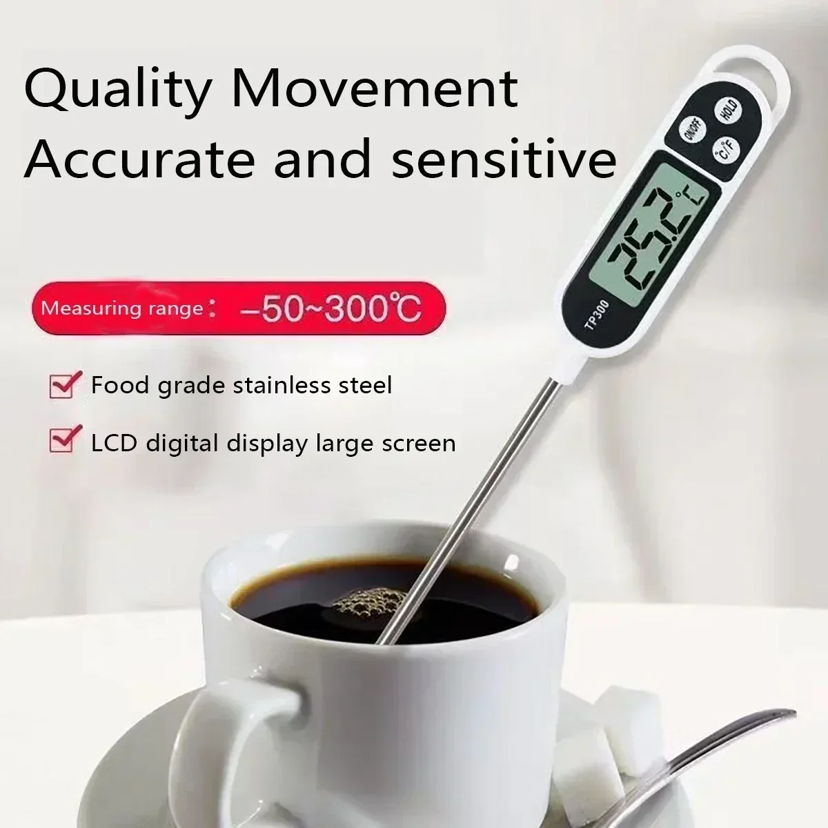 

1pc Digital Food Thermometer Accurate Children's Temperature Measurement | Food Safety Instant Reading Pediatric Thermometer