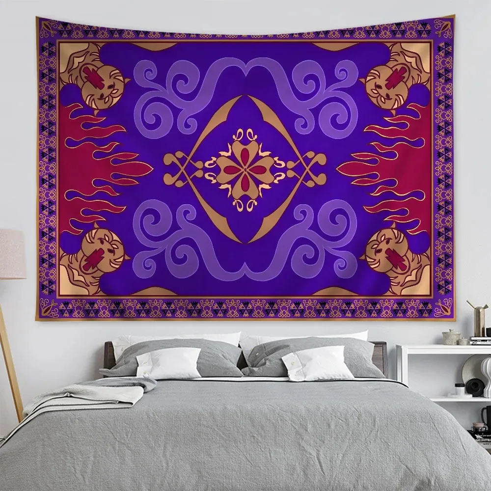 High End American Retro Pattern Cartoon Printed Tapestry Hippie Wall Hanging Bohemian Wall Cloth Mandala House Decoration