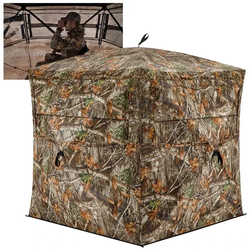 

2-3Persons Outdoor Camping Camouflage Tent Portable Light Weight 270 Degree Unobstructed Viewing Angle Tourist Equipment