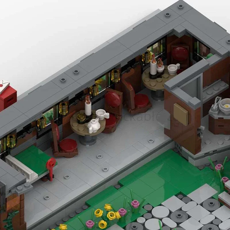 2567 pièces Moc Architecture urbaine le centre-ville Pub blocs de construction modulaires assemblage créativité briques jouets enfants cadeaux éducatifs