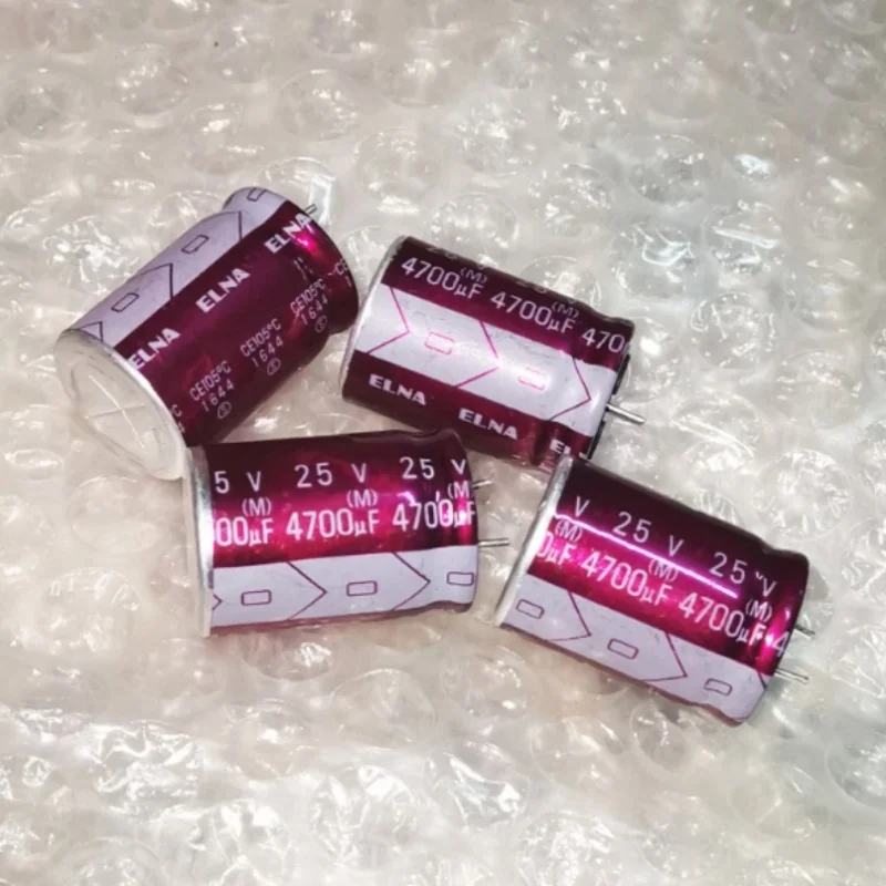 

2PCS ELNA Audio Fever Capacitor 25V 4700UF 18X25 R2O Purple Red Robe Short Feet Copper Feet