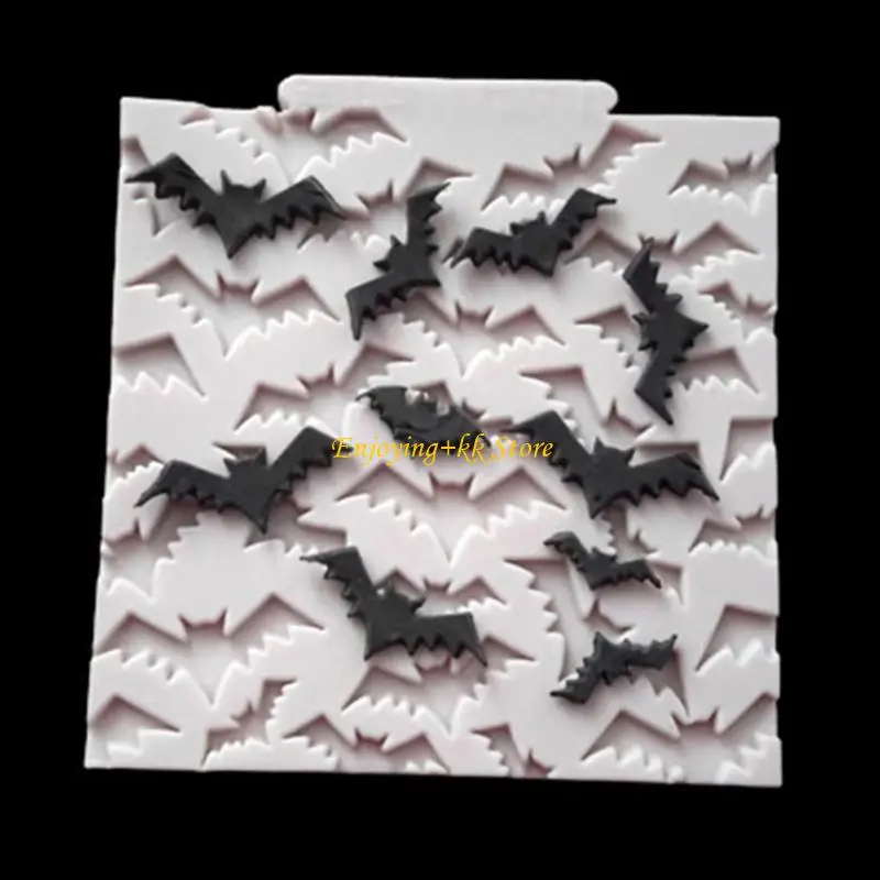 Q1JB silikonowy nietoperz formy formy do babeczki kremówek forma halloweenowa cukierka pleśń pieczenia