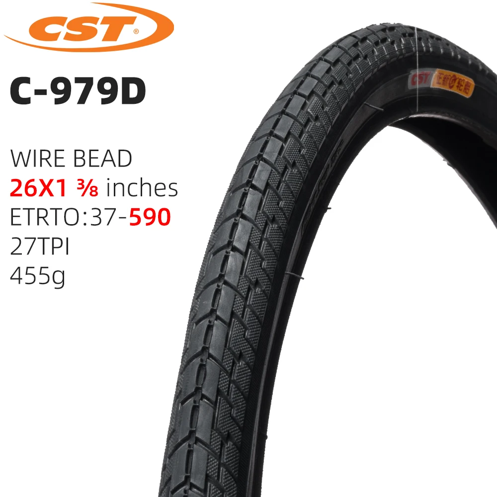 24x1⅜ 26x1⅜ 27x1⅜ 37-540 37-590 37-630 CST C-979D C979 C979D CITY BICYCLE TIRE OF TRAVEL BIKE TYRE