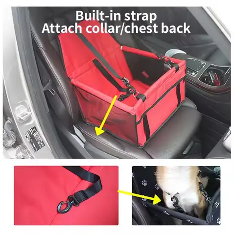 Portable Foldable Dog Car Safety Seat Breathable Waterproof Travel for Dog Cat Car Riding Booster Seat Outdoor Pet Use Supplies