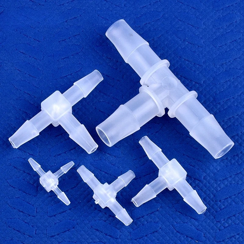 5~200pcs O.D 1.6~15.8mm PP Plastic Tee Connectors Garden Irrigation Pipe Joint Aquarium Tank Adapter Air Pump Hose Pagoda Joints