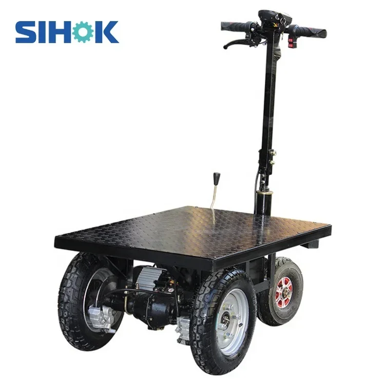 Manufacturers Direct Sale Foldable Heavy  Cargo Transport Trolley Battery Power Electric Flat Trolley / Platform Trolley