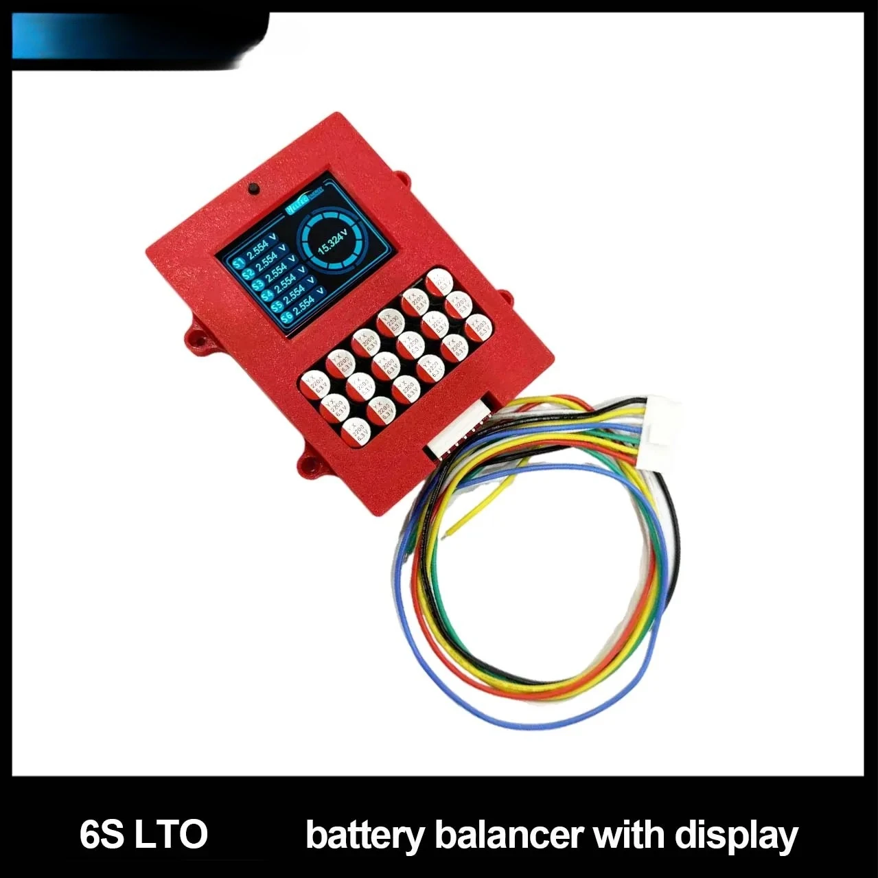 Lithium titanate 6S Active balancer with voltage display TFT LTO battery voltage tester 5a energy transfer equalizer