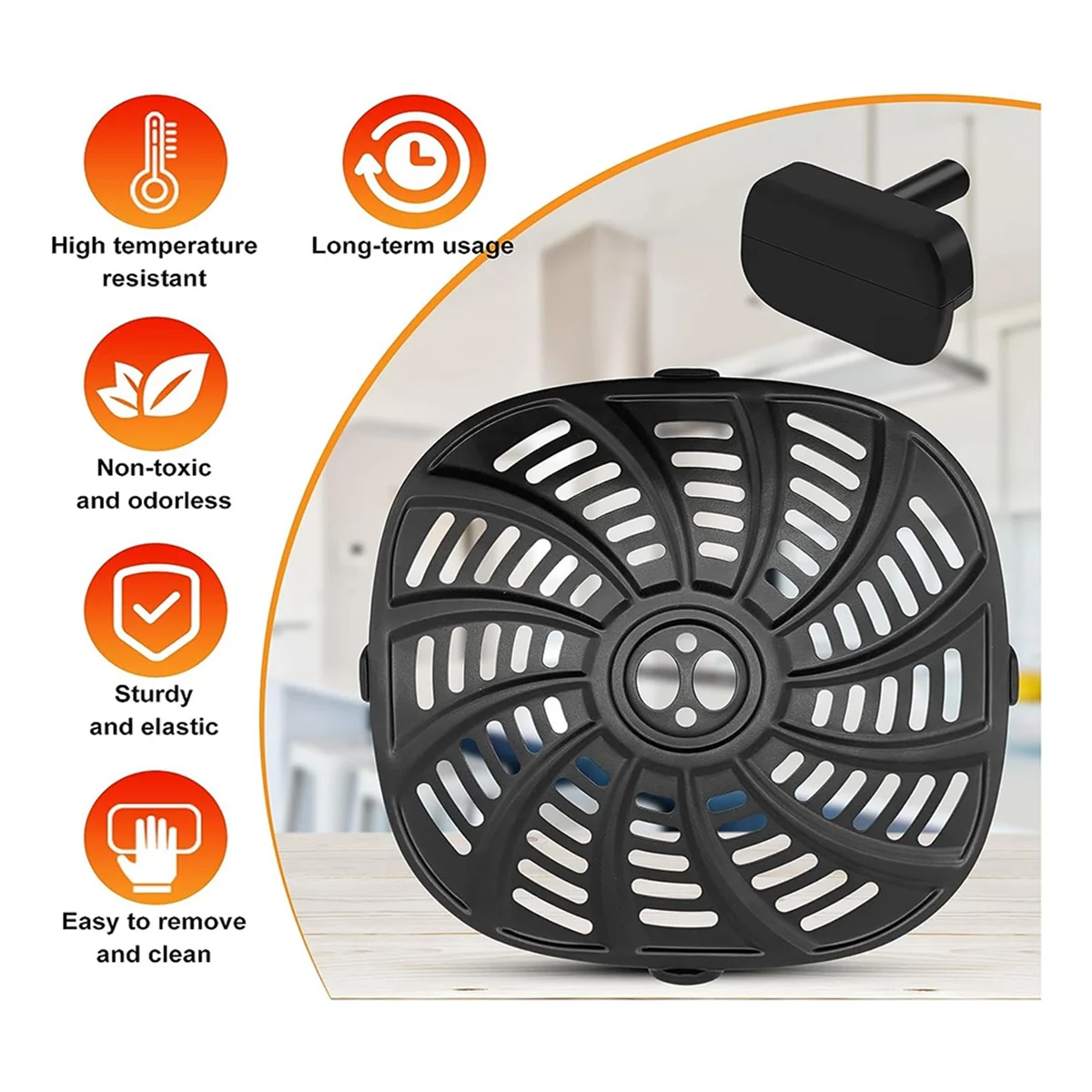 ABBZ-Pieds en Caoutchouc pour Friteuse à Air, pour GAF686, GAF798, GAF838, Four, Etc, 12 Pièces de Rechange en Silicone, Onglets et Embouts