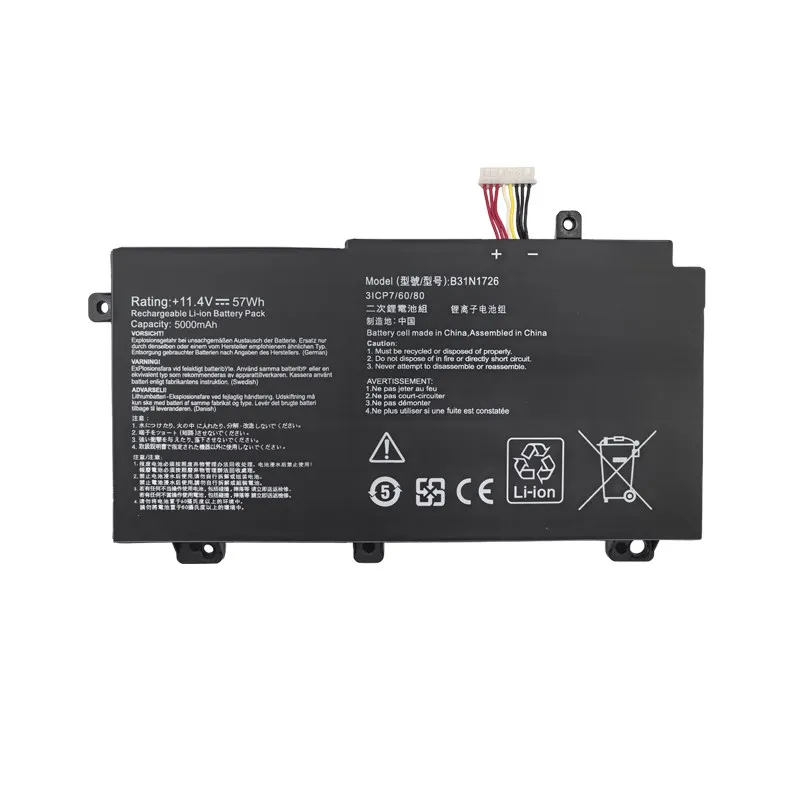 B31N1726 11.4V 57Wh/5000mAh Higher Capacity Replacement Laptop Battery for Asus FX86F FX95D FX506H FA506Q
